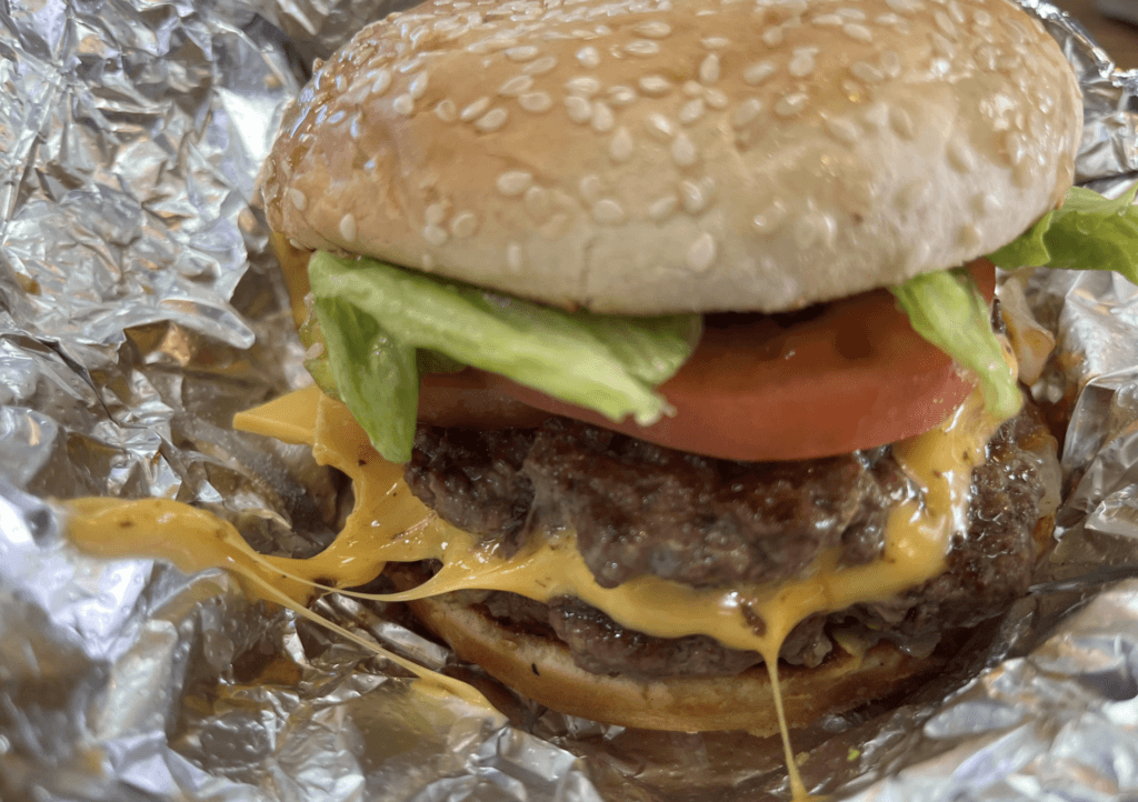 five guys cheeseburger